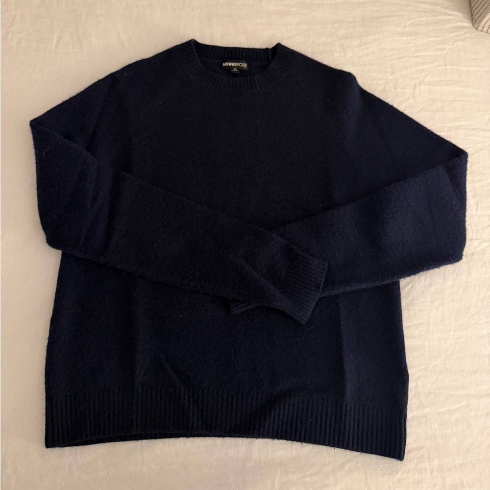 Minnie Rose Cashmere 9gg Long Sleeve Shrunken Crew